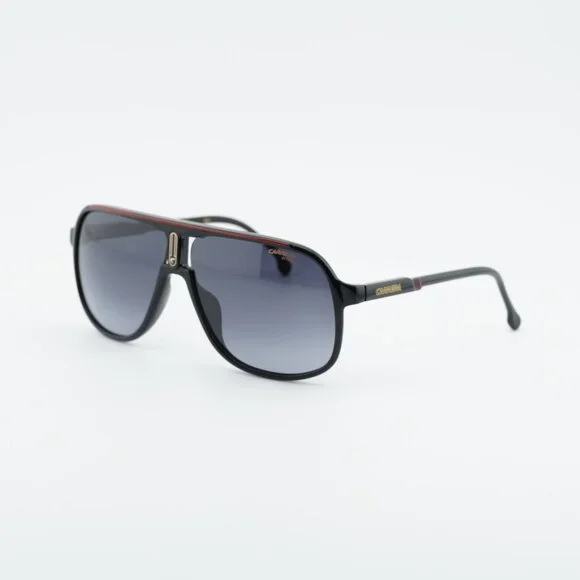 CARRERA 1047/S 0OIT 9O Sunglasses Black Aviator Frame, Grey Lenses